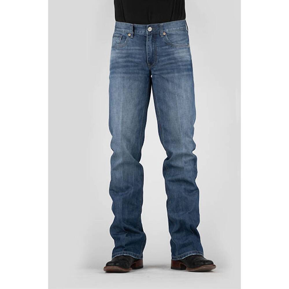 NEW STETSON men's rocks fit x design back jean in blue